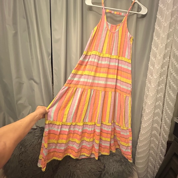 2 Cat & Jack Maxi dress multi color NWT MWOT L 14 - Picture 4 of 5